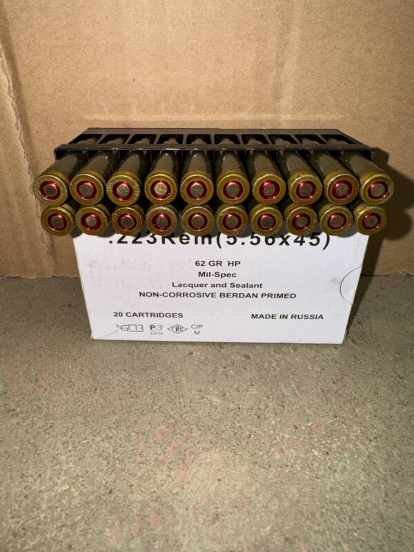 .223 (5.56 x 45 ) 62gr HP MIL-Spec (100RNDs) - Image 3