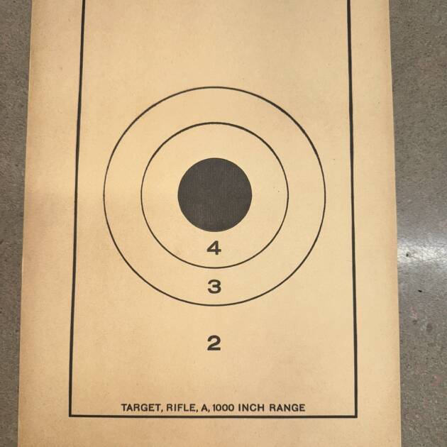 US MILITARY 1000 " OFFICIAL RIFLE TARGET -ROCK ISLAND ARSENAL ( 25 pack)