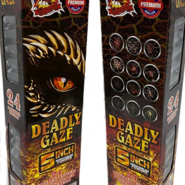 DEADLY GAZE 5" CANISTER SHELL SET 24pc w/ tubes