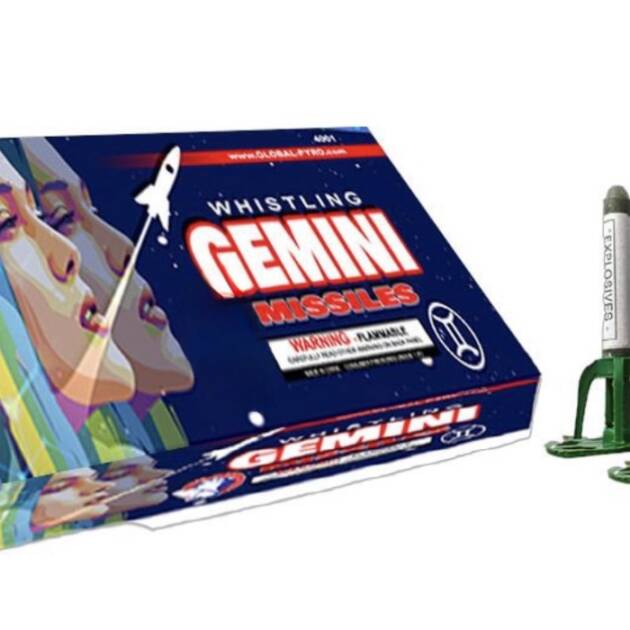 WHISTLING GEMINI MISSLES 24 pc RETRO STYLE THROW BACK