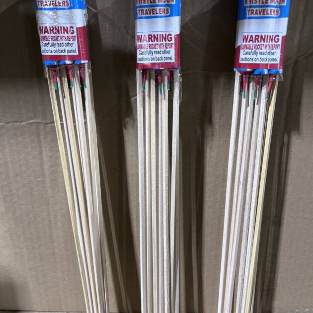 EX LARGE SUPER WHISTLING MOON TRAVELERS W/ REPORT (9pk) 7/16" dia tube