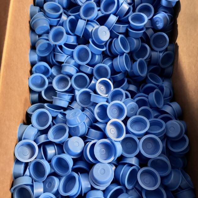 1" blue plastic plugs ( 100 qty)
