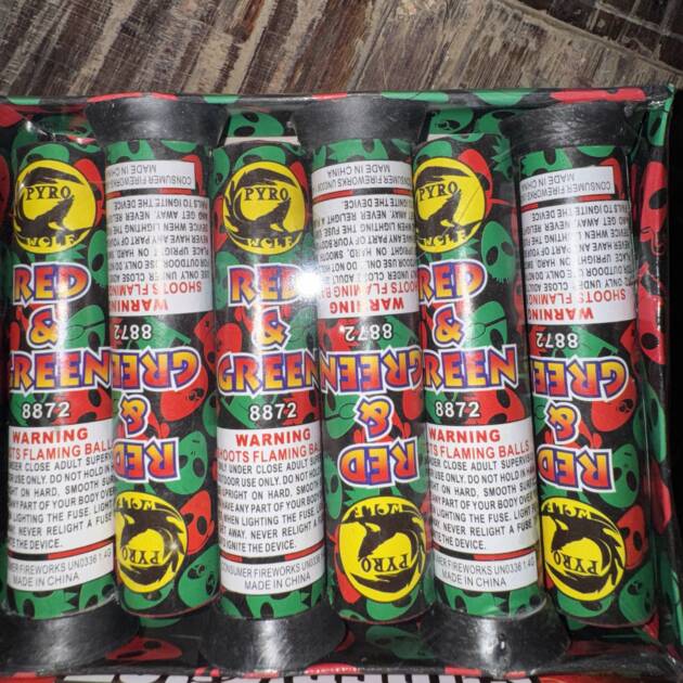 3 pks -Thunder king - sammy's best - super shot - pyro wolf r/g 6pc per pk 18 total